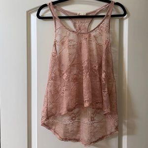 Lace racer back tank
